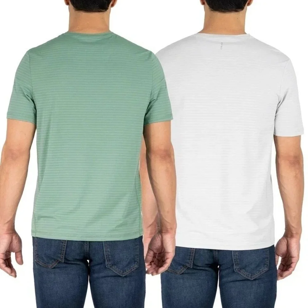 Soybu Men's L 2-Pack Active T-Shirts Green/Gray N0832 - Picture 2 of 8